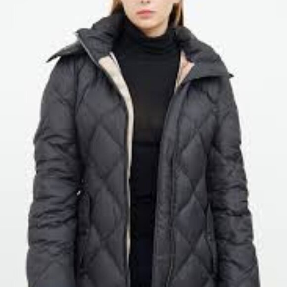 Burberry Brit Diamond Quilted Down Women Jacket Size M - Picture 13 of 13